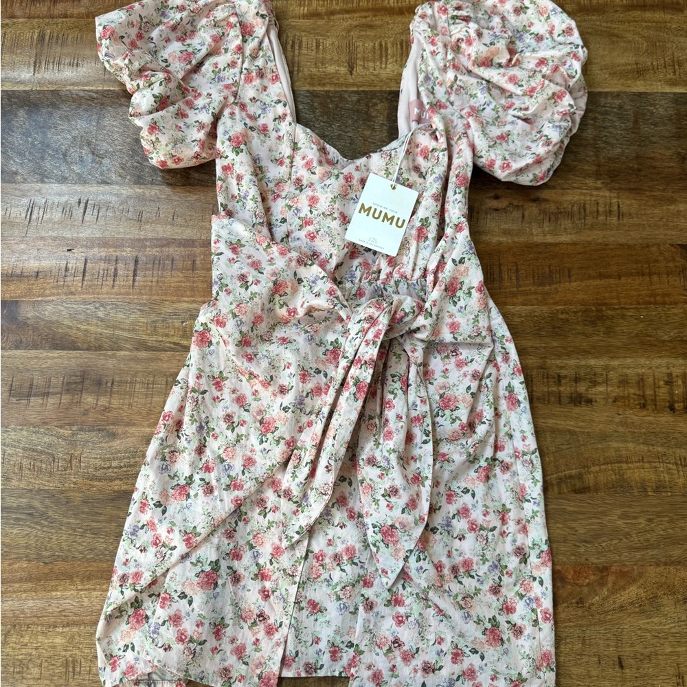 Show Me Your Mumu Floral Puff Sleeve Mini Dress – NWT, Size Small